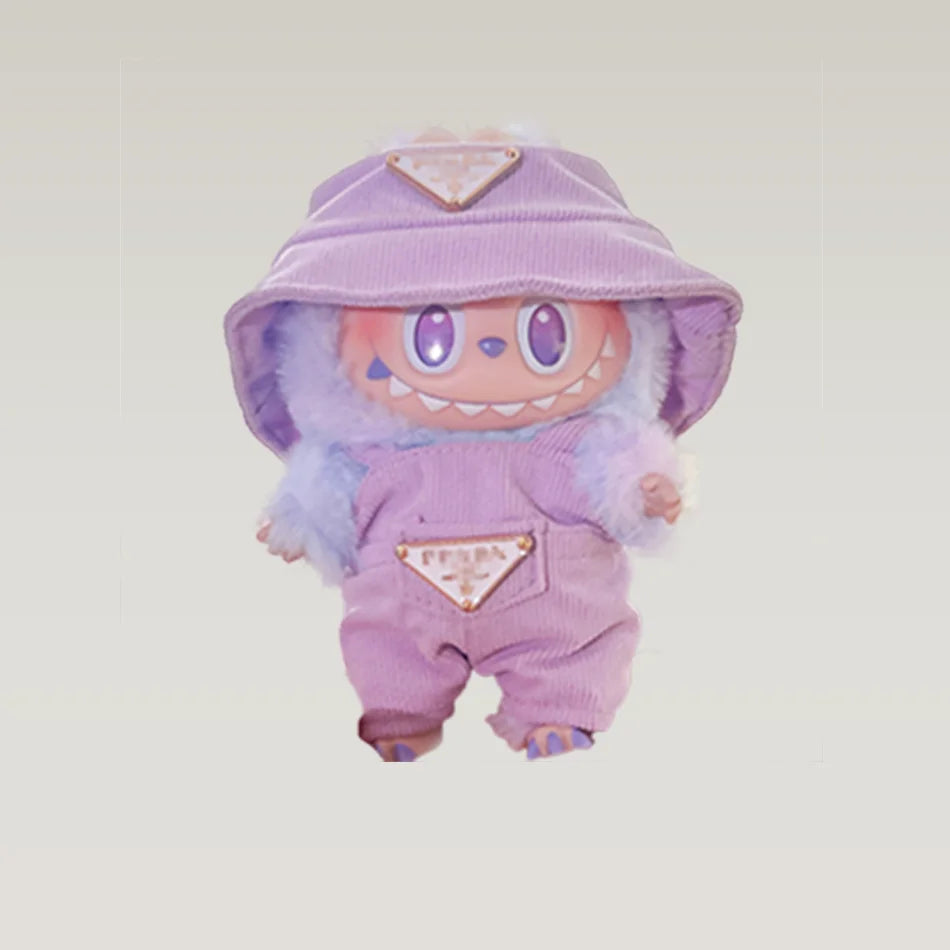 17cm Mini Plush Doll Clothing Korean Kpop Exo Labubu I II Idol Doll Sitting Party Work Pants Clothing Accessories Gifts