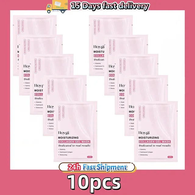 Pink Bio Collagen Gel Salmon Pdrn Face Mask Deep Hydrating Overnight Moisturizing Hydrogel Jelly Face Sheeets Balance Skin Tone