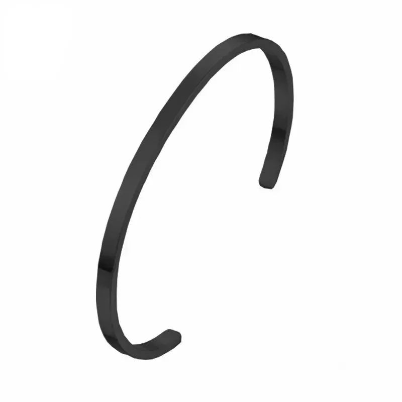 2024 New Simple Twisted Stainless Steel Open Bangles for Men Women Delicate Silver Color Cuff Bracelet Fashion Party Jewelry