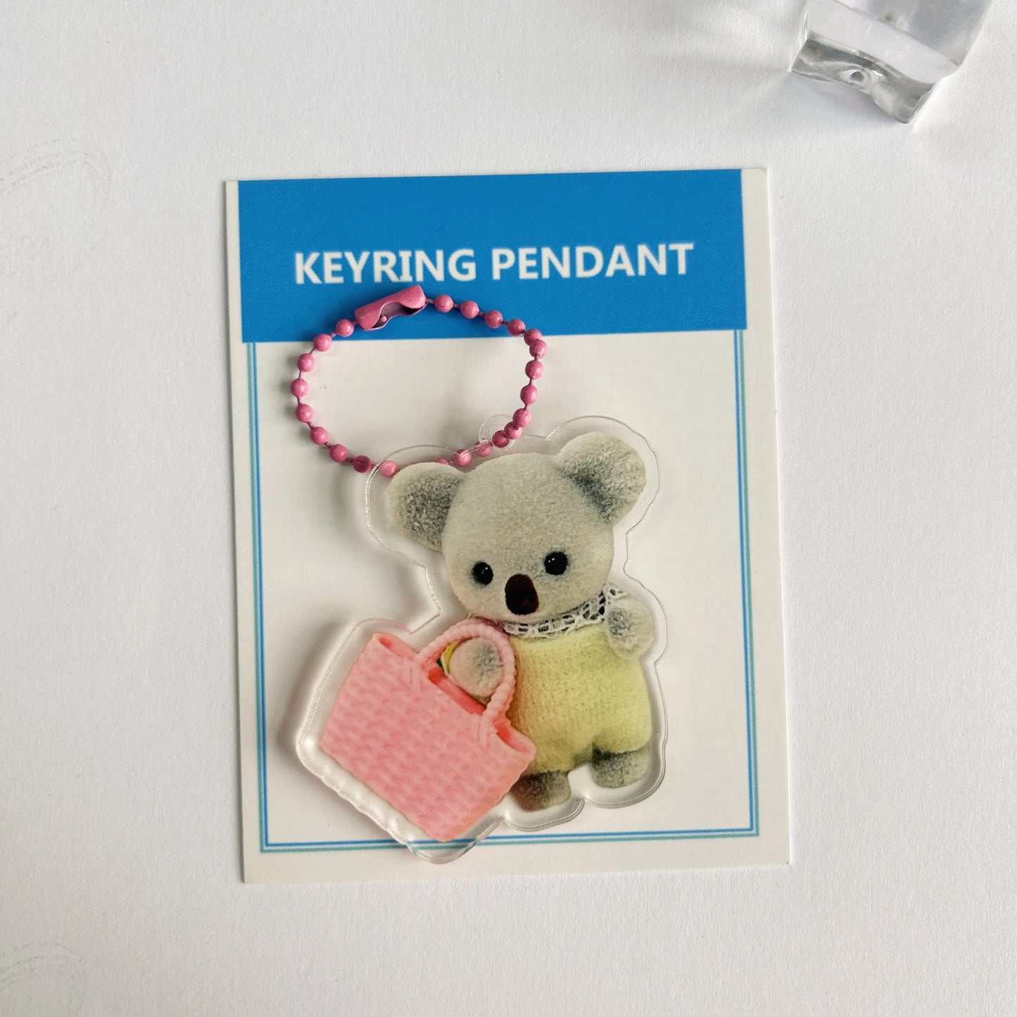 Sylvanian families keychain Cartoon Acrylic Printing Keyring Backpack Pendant Accessories INS Korean Style Decoration Girls Gift