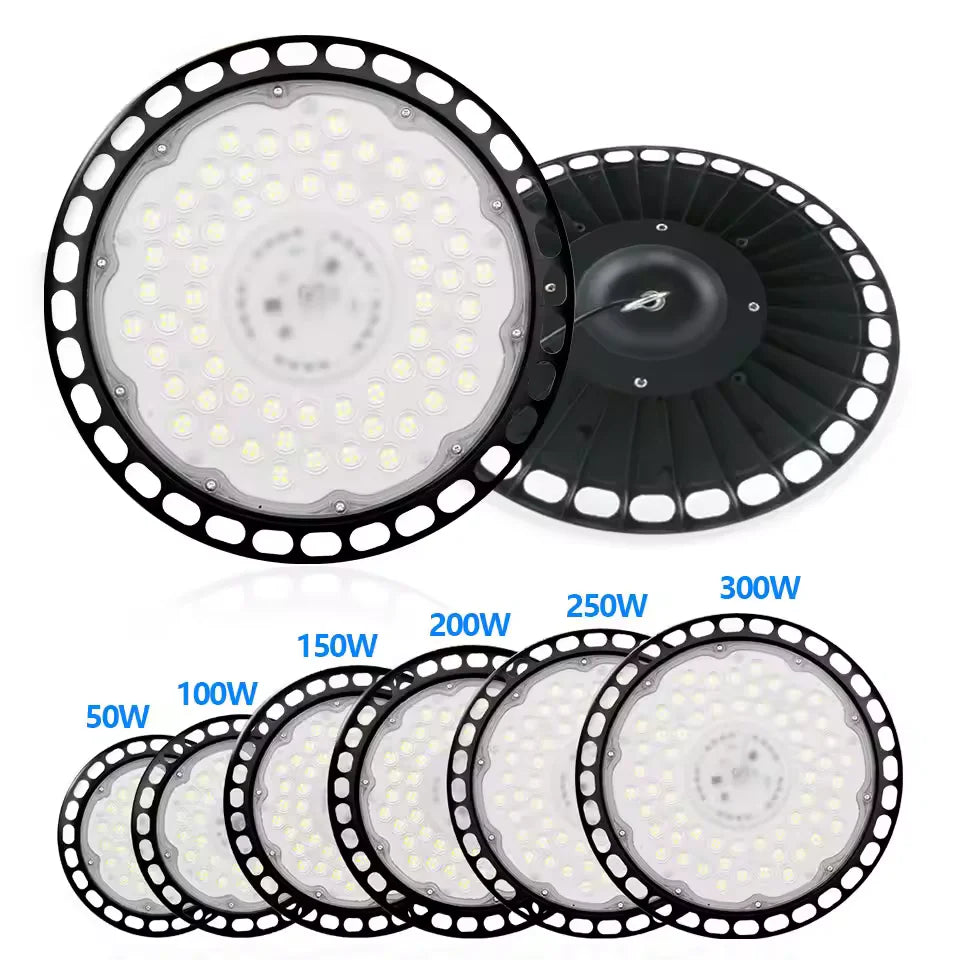 UFO High Bay Light 100W 150W 200W 300W LED Super Bright Waterproof Commercial Industrial Market Warehouse Garage Workshop Lamps
