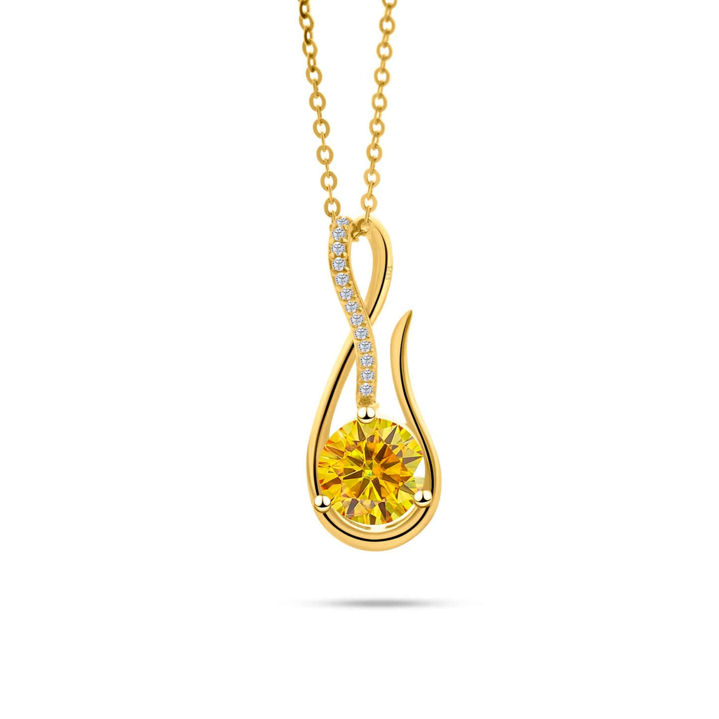925 Sterling Silver Necklace 2CT D Color Moissanite Music Symbol Necklace Women's Anniversary Fine Jewelry mama Necklace