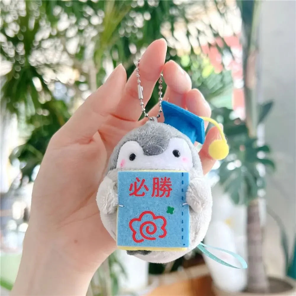 Cute Penguin Plush Key Ring Tourist Hat Penguin Keychain For Girls Gifts Creative School Bag Keychain