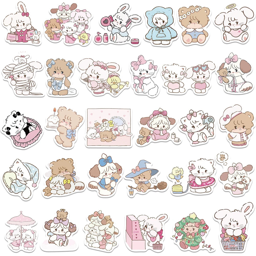 60pcs MIKKO Stickers Cute Cartoon Anime Decals For Kids Laptop Skateboards Guitar Luggage Phone Scrapbook Diary Stickers