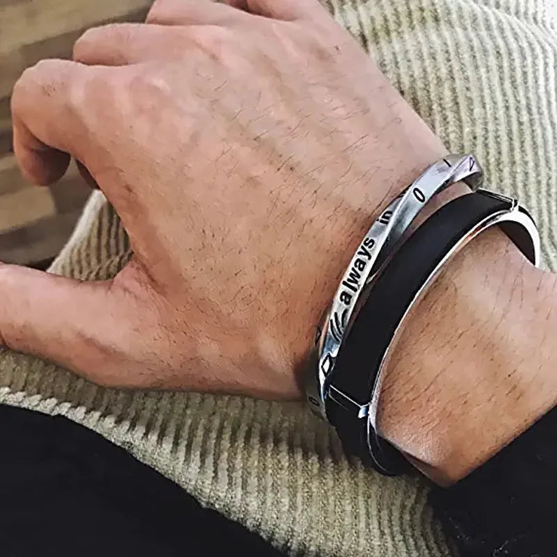 2024 New Simple Twisted Stainless Steel Open Bangles for Men Women Delicate Silver Color Cuff Bracelet Fashion Party Jewelry