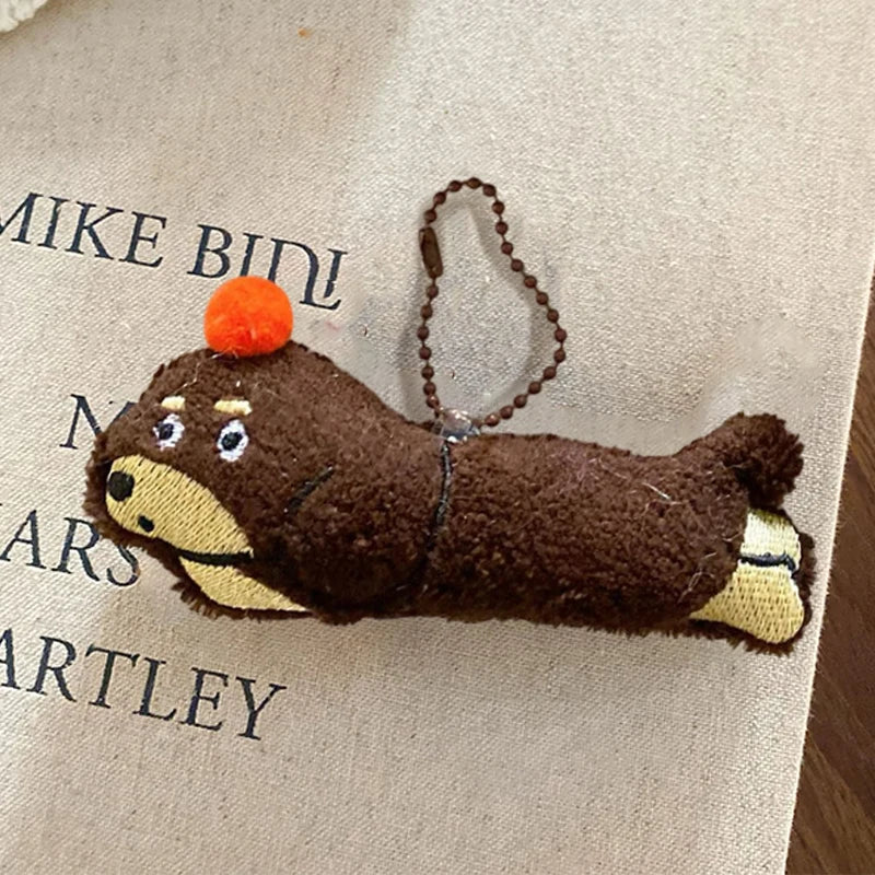 Kawaii Dog Dachshund Plush Keychain Cartoon Puppy Stuffed Keyring Cute Key Holder Pendant Bag Hanging Decoration Couple Gift