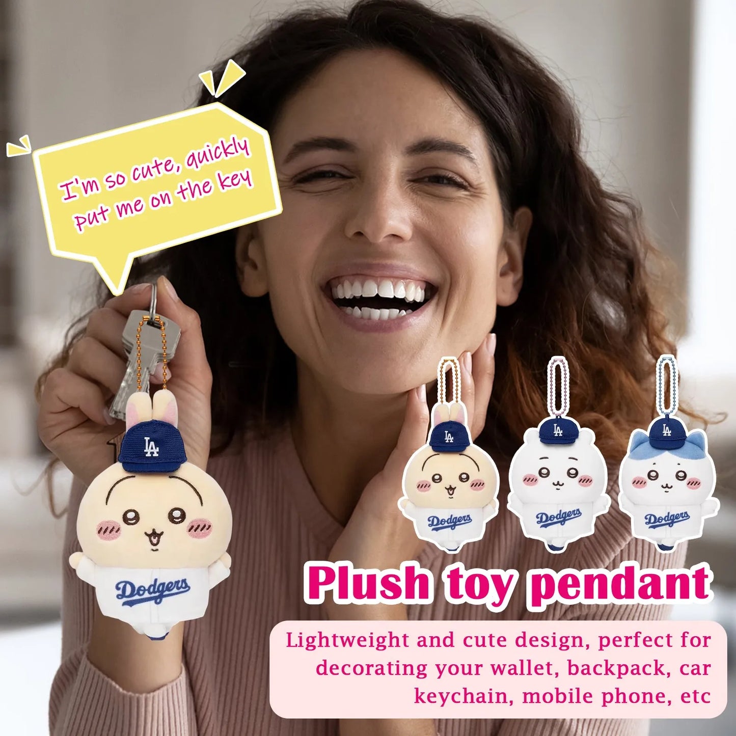 Cartoon Cute Doll Plush Toy Keychain Small Pendant, Key Chain Key Chain Rings Key Chain Kit Key Chain Women Key Holder Key Chain