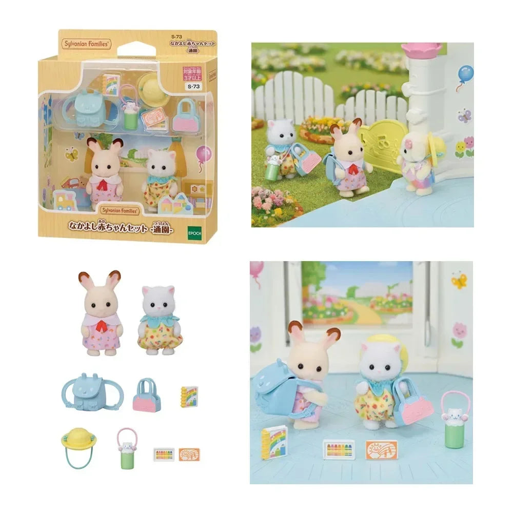 ternurines Sylvanian Families Anime Figures Family Set Doll Toy Baby Doll Collectible Room Ornaments Decor Figure Kid Gift