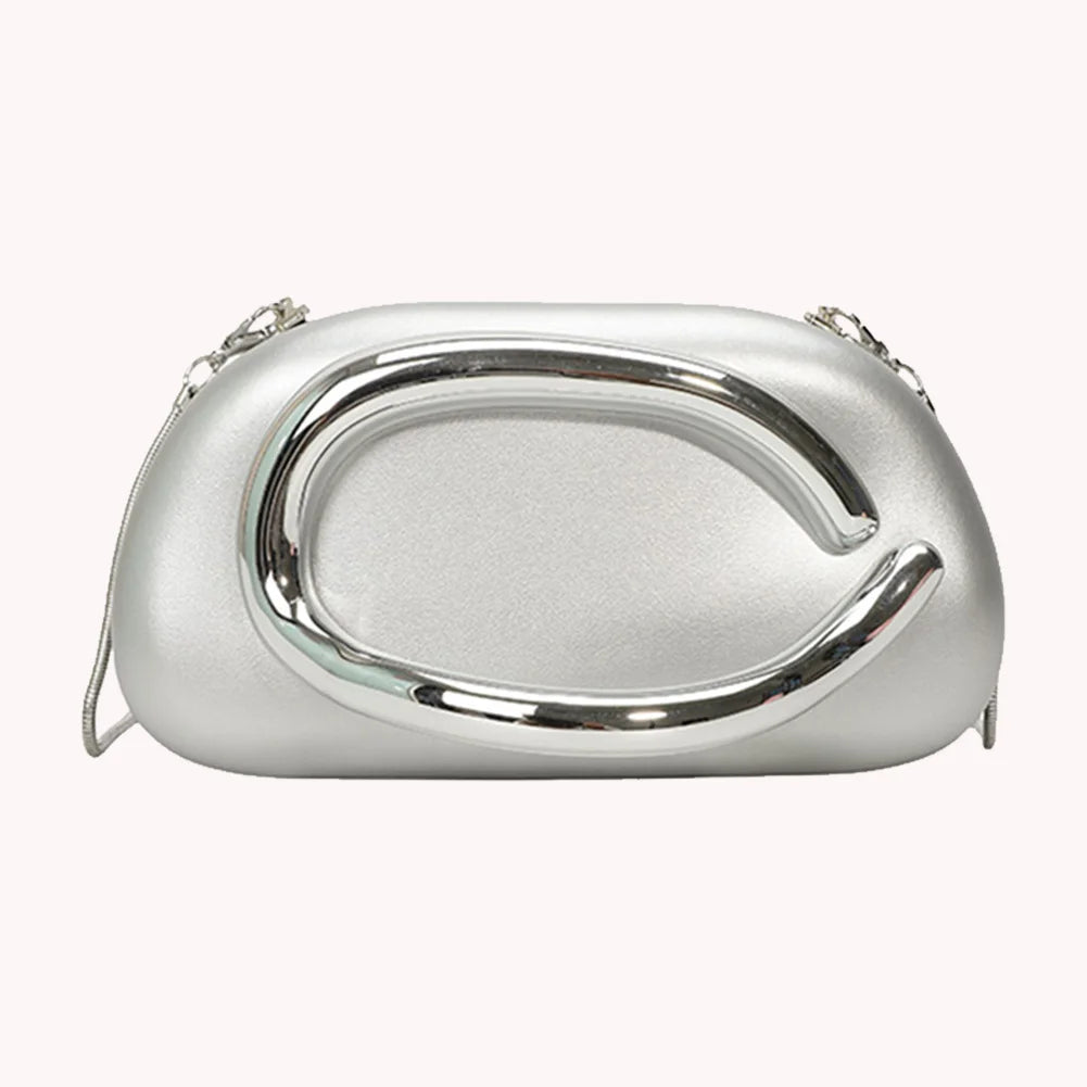 Women PU Leather Trendy Clutch Purses & Removable Strap Crossbody Shoulder Bag Hand-held Shoulder Clutch Bag for Wedding Party
