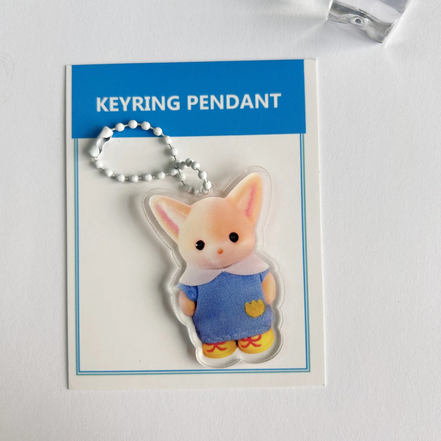 Sylvanian families keychain Cartoon Acrylic Printing Keyring Backpack Pendant Accessories INS Korean Style Decoration Girls Gift