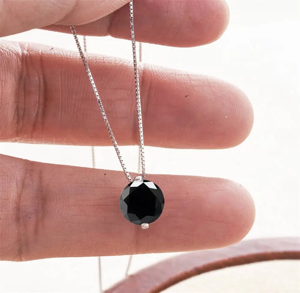 2CT D Color Moissanite Simple Pendant Necklace With Certificate 925 Sterling Silver Women Necklace Fine Jewelry Gift For Wedding