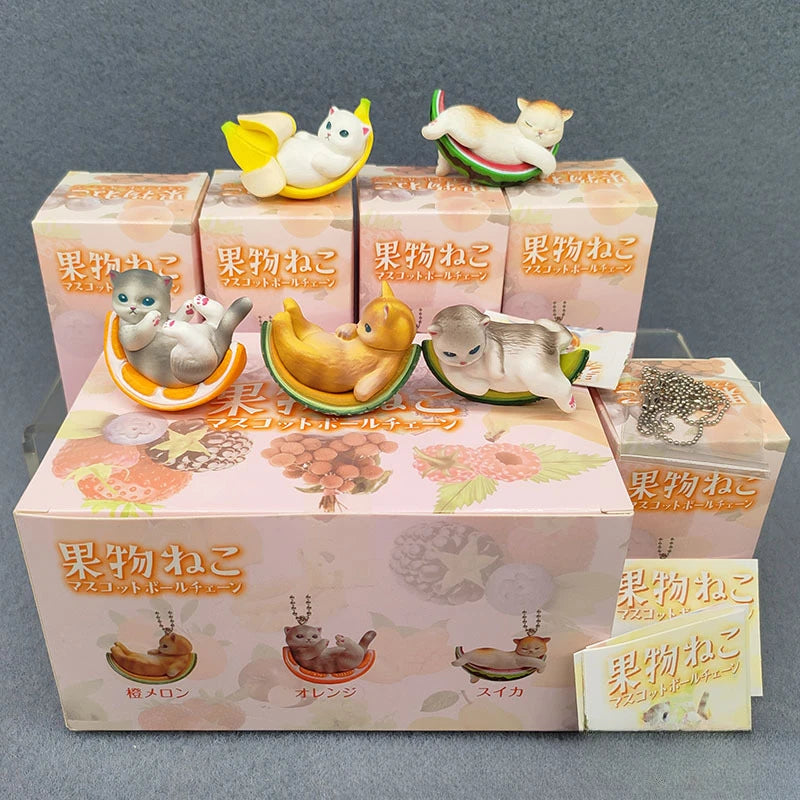 4cm Mofu Cat sands Action Figure Collection Set Animal Headgear Doll Kawaii Cute PVC Model Desktop Decoration Crafts Gifts Toys