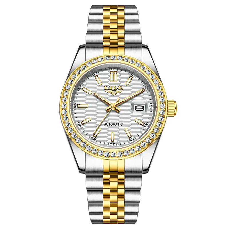 LIGE 2025 New Automatic Watches For Men Business Fashion Mechanical Mens Watch Waterproof Luminous Tourbillon Wristwatch Reloj