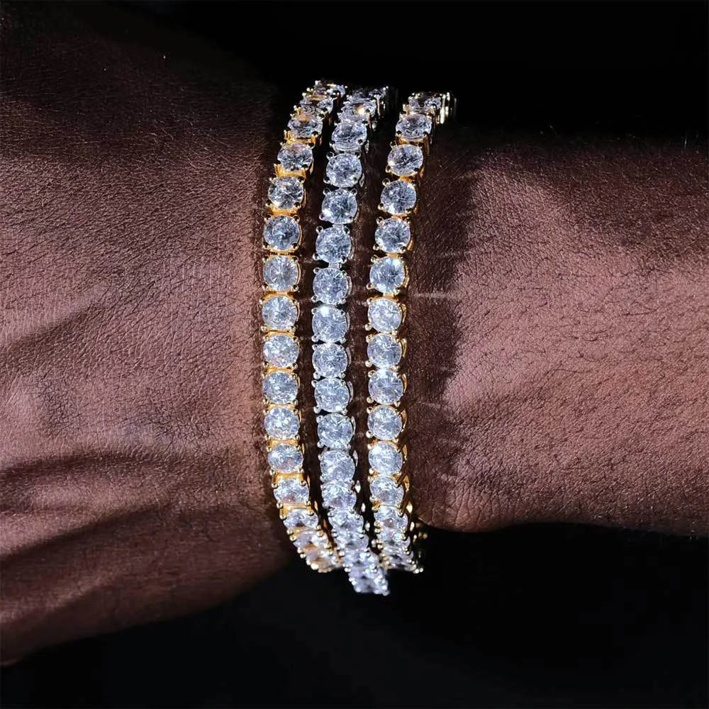 TBCYD 2-6.5mm D Color VVS1 Moissanite Tennis Necklace For Women 925 Silver Full Diamond 4-Prong Neck Chain Hip-Hop Party Jewelry