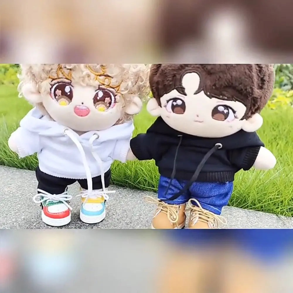 Handmade Fashion Clothes Hoodies For 10/15cm/20cm Cotton Dolls Sweatshirt Outfits For 1/12 BJD Dolls Top For 1/11 1/12 OB11