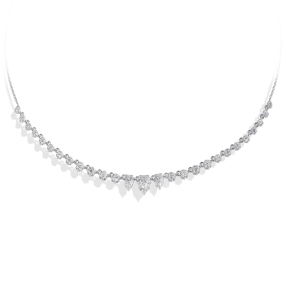 MINTYBOX S925 Sterling Silver Moissanite Snake D VVS1 Lab Diamond 18k Plated 45cm Necklaces for Women Birthday Jewelry Gift