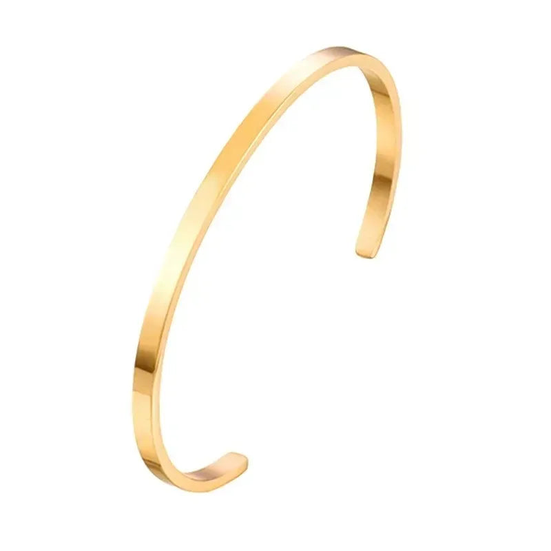 2024 New Simple Twisted Stainless Steel Open Bangles for Men Women Delicate Silver Color Cuff Bracelet Fashion Party Jewelry