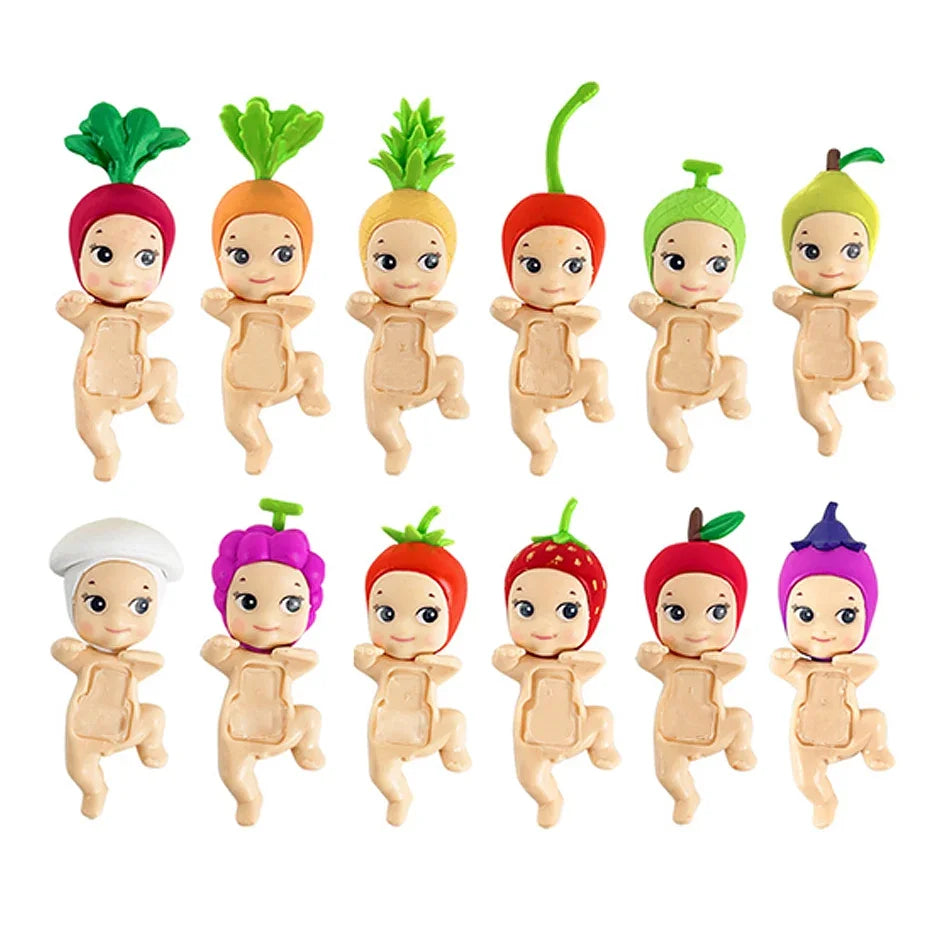 Sonny Angel Blind Box 20th Anniversary Hippers Back Dreaming Fruit Vegetable Series Figure Doll Keychain Christmas Gift