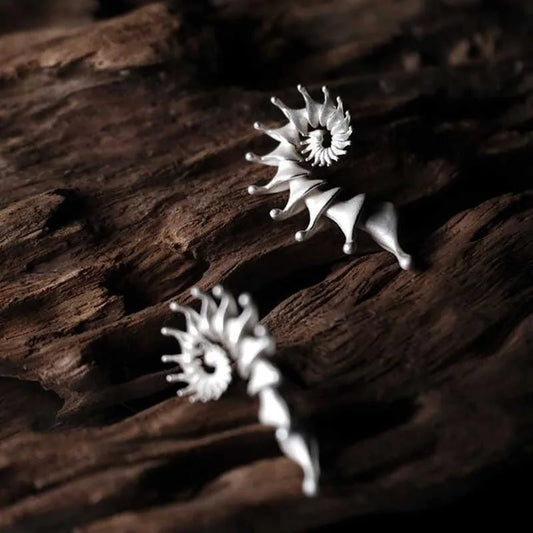 ゴシック ステレオコンク パーソナリティ 古代シルバー スタッドピアス メンズ レディース ハロウィン パンク ジュエリー バケーション アクセサリー ギフト