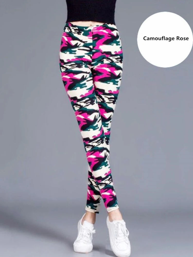 Women Fashion Camouflage Leggings Sexy Print Femme Push Up Pants Casual Camo Sport Workout Fitness Legging