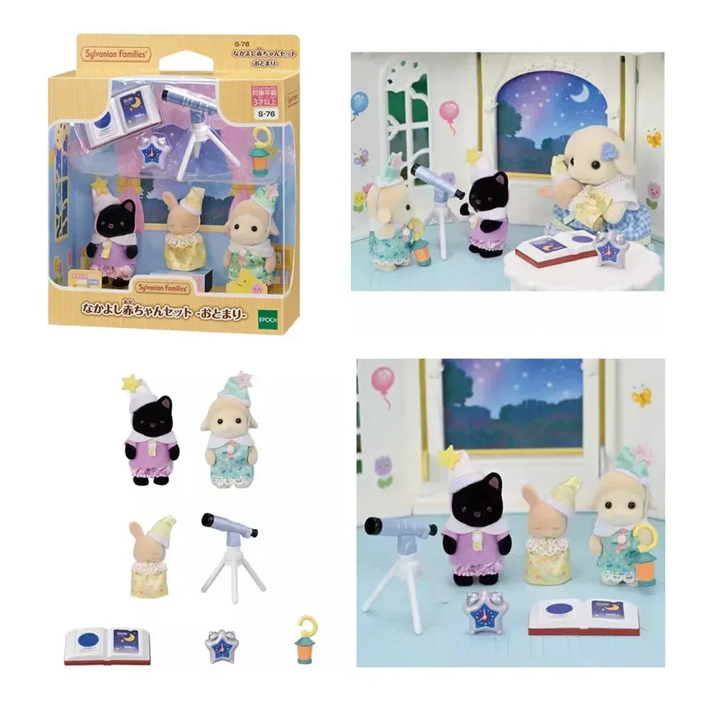 ternurines Sylvanian Families Anime Figures Family Set Doll Toy Baby Doll Collectible Room Ornaments Decor Figure Kid Gift