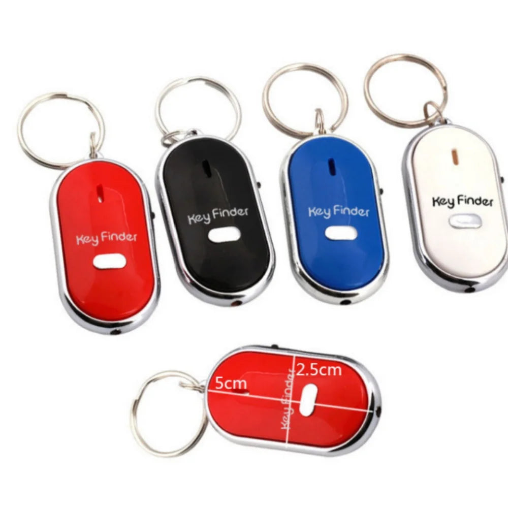 Anti-Lost Key Finder Keychain Flashing Beeping Alarm Key Locator Sound Control Smart Finder With LED Whistle Women's Men's Gift