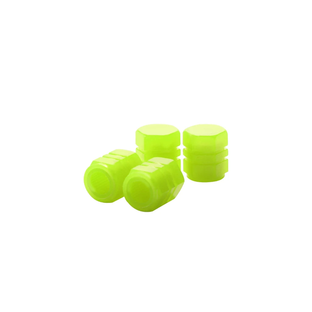 4PCS Luminous Car Tire Valve Cap Fluorescent Night Glowing Decor Waterproof Universal Valve Stem Caps Auto Exterior Accessoris
