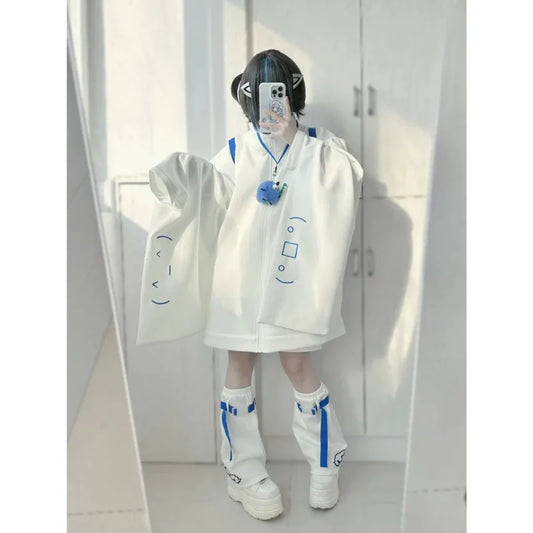 日本のサブカルチャージャケット レディース 春秋ファッション 無地 ジッパーコート 女性 2024 カジュアル 万能 ワイドスリーブ カーディガン トップス