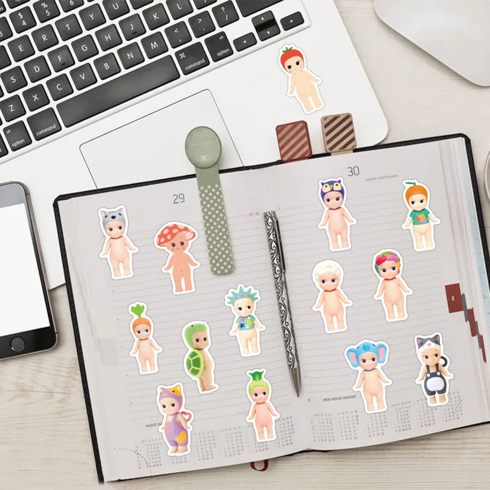 10/30/60PCS Character Goods Sonny Angle Cartoon Sticker Decals Toys DIY Suitcase Skateboard Phone Luggage Bike Stickers Gift
