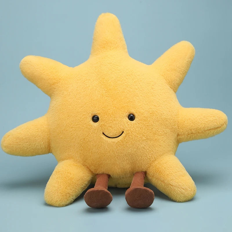 Cartoon Hot Sale Fruit Plush Doll Pillow Apple Pear Peach Cherry Weather Sun Moon Star Plush Toy Home Decoration Gift For Kids