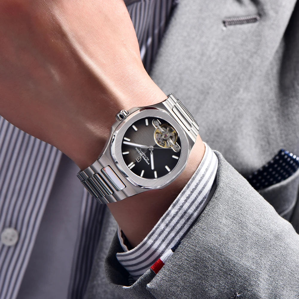 PAGANI DESIGN Tourbillon Men's Watches Mechanical Wristwatches Luxury Automatic Watch Man Luminous AR Sapphire Mirror Men Gift