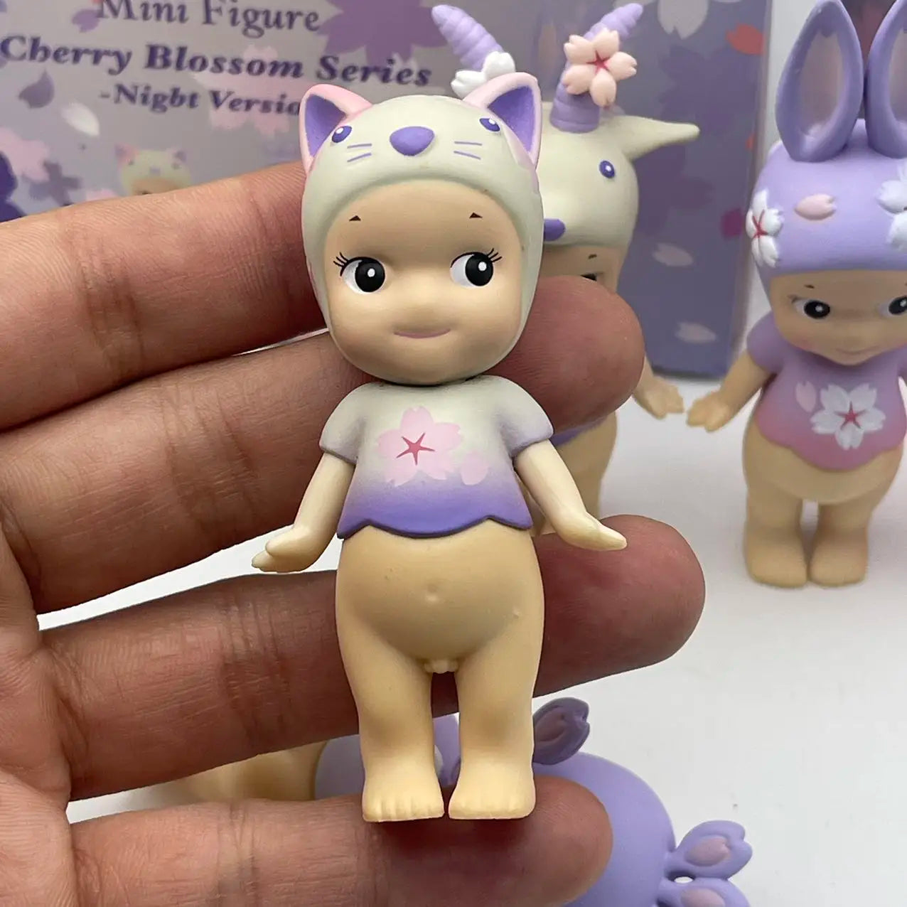 New Sonny Angel Blind Box Mini Figure Cherry Blossom Series Night Version Rabbit Surprise Tideplay Fans Toy Cure Doll Lucky Gift