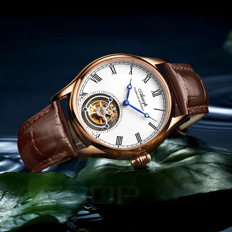 Aesop Real Flying Tourbillon Movement Mechanical Watches Luxury Watch for Men Skeleton Tourbillon Watch Sapphire 2025 NEW