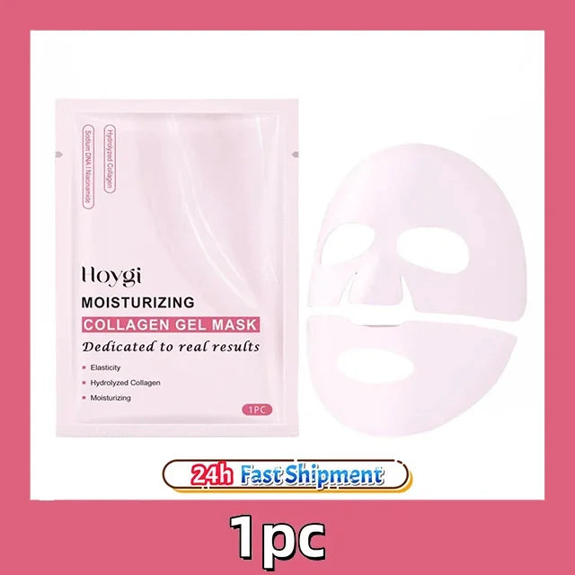Pink Bio Collagen Gel Salmon Pdrn Face Mask Deep Hydrating Overnight Moisturizing Hydrogel Jelly Face Sheeets Balance Skin Tone