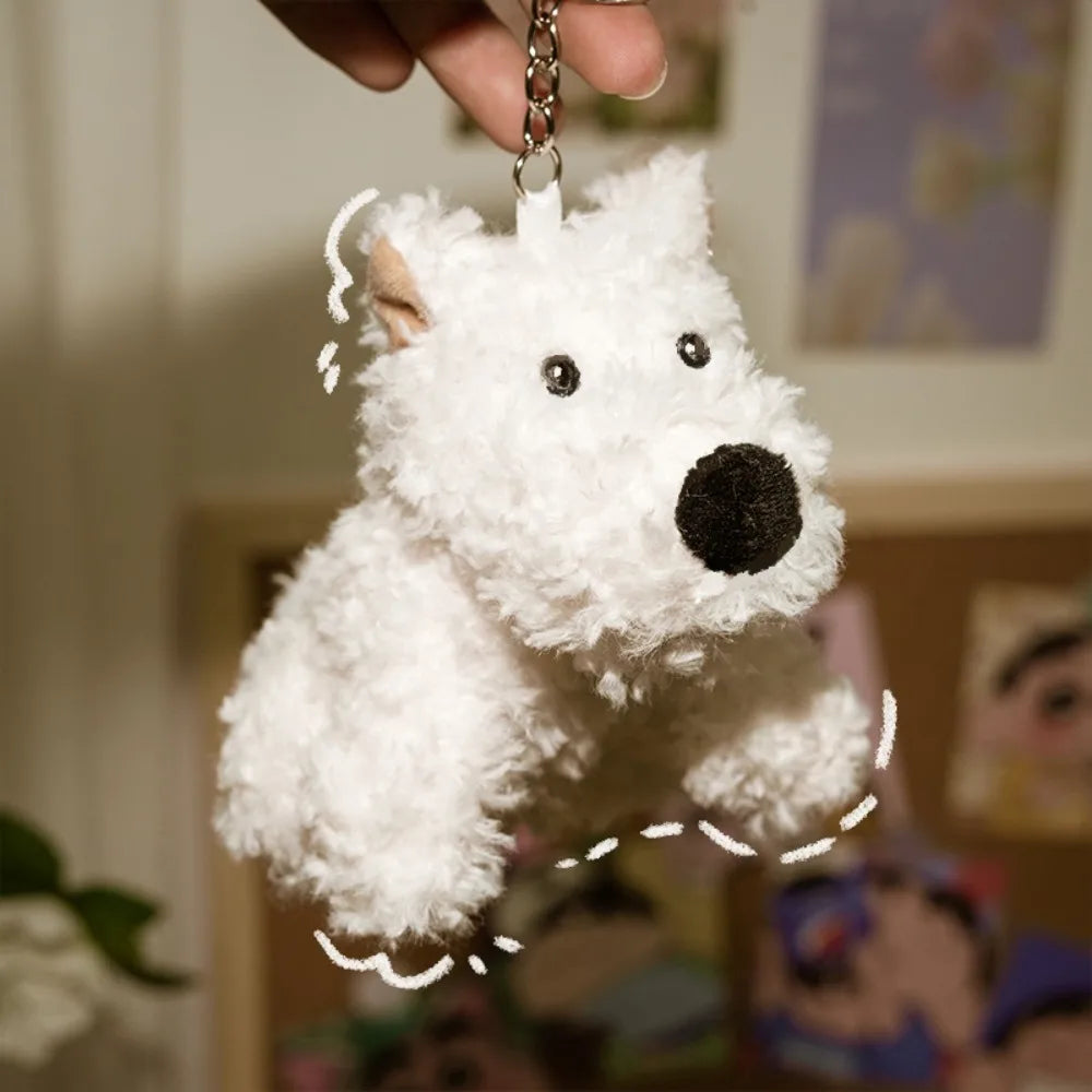 Plush Pendant Cute West Highlands Plush Puppy Doll Cartoon Pendant Doll Keychain Bag Pendant Kids Gifts Kawaii