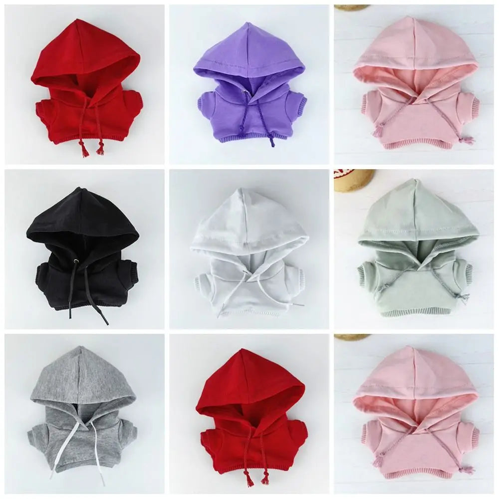 Handmade Fashion Clothes Hoodies For 10/15cm/20cm Cotton Dolls Sweatshirt Outfits For 1/12 BJD Dolls Top For 1/11 1/12 OB11