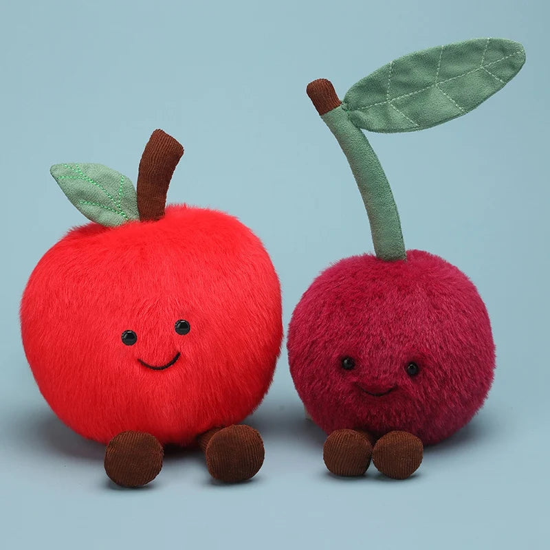 Cartoon Hot Sale Fruit Plush Doll Pillow Apple Pear Peach Cherry Weather Sun Moon Star Plush Toy Home Decoration Gift For Kids