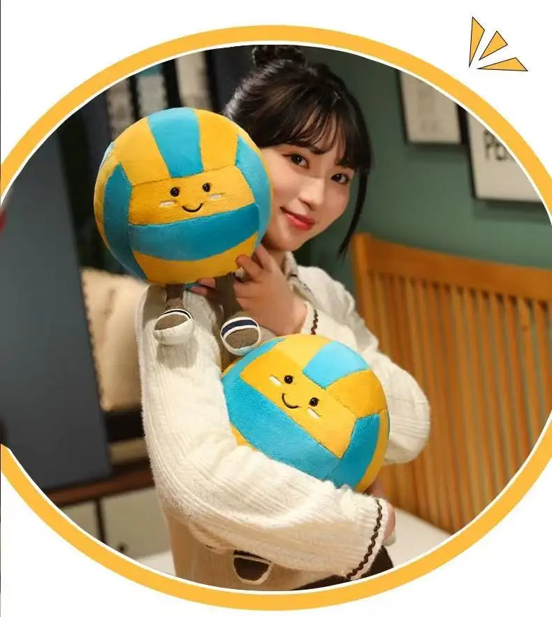 Jellycat New Volleyball Doll Plush Toy Handmade Doll Cartoon Anime Cute Pillow Cushion Home Children's Birthday Gift Doll