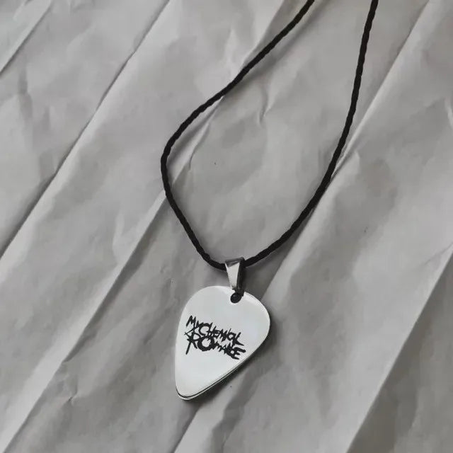 Rock Band My Chemical Romance Necklaces Cosplay MCR Stainless Steel Pendant Necklace Fashion Geometric Jewelry Gifts