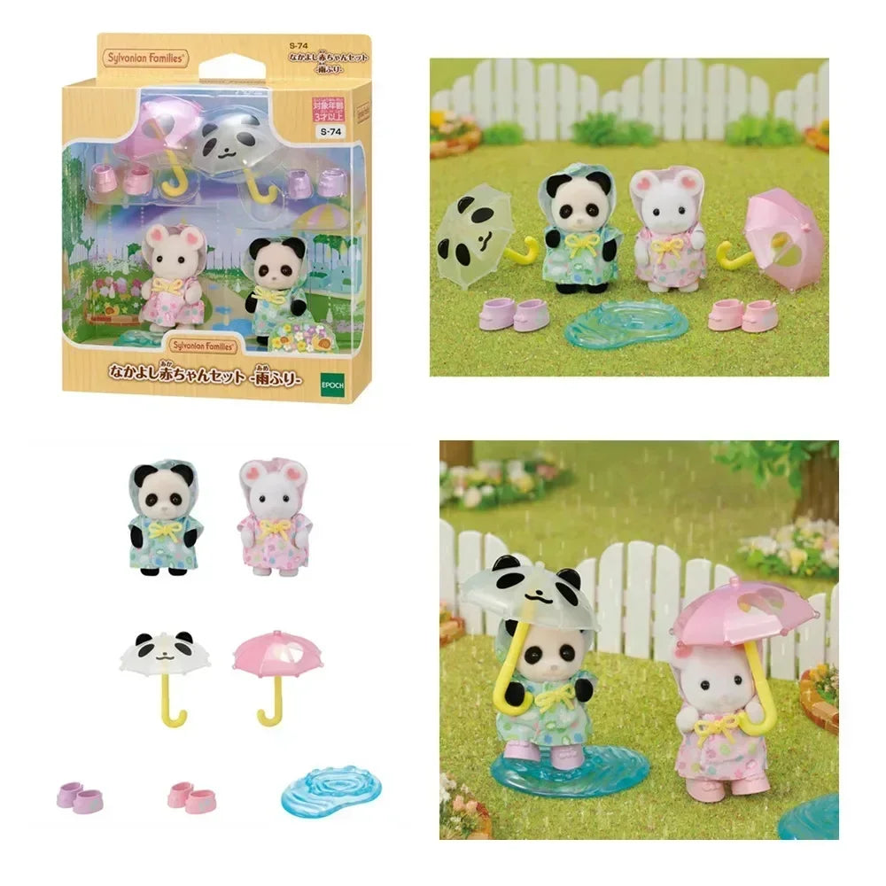 ternurines Sylvanian Families Anime Figures Family Set Doll Toy Baby Doll Collectible Room Ornaments Decor Figure Kid Gift