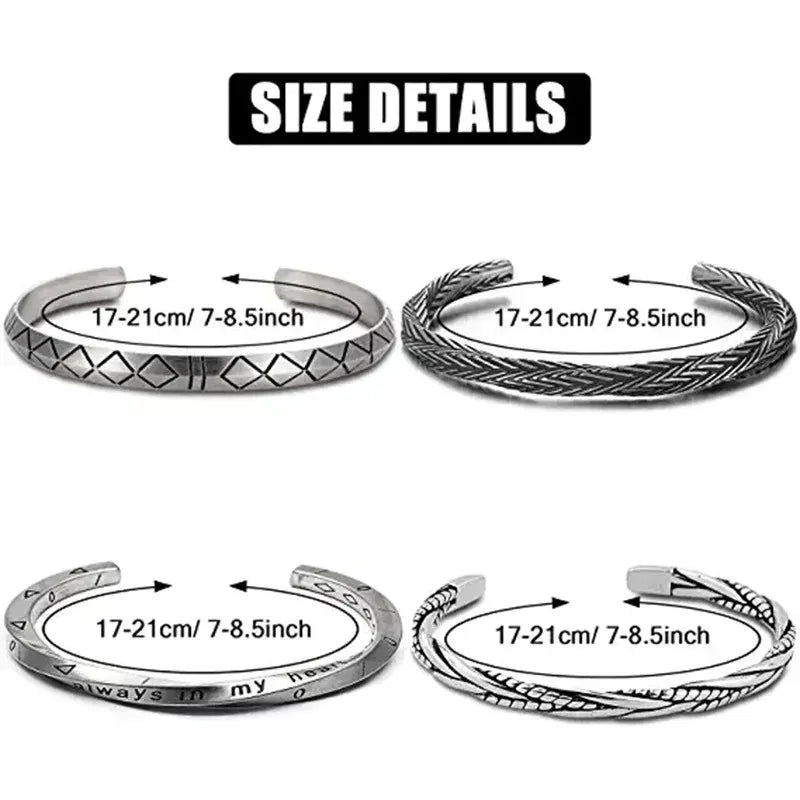 2024 New Simple Twisted Stainless Steel Open Bangles for Men Women Delicate Silver Color Cuff Bracelet Fashion Party Jewelry