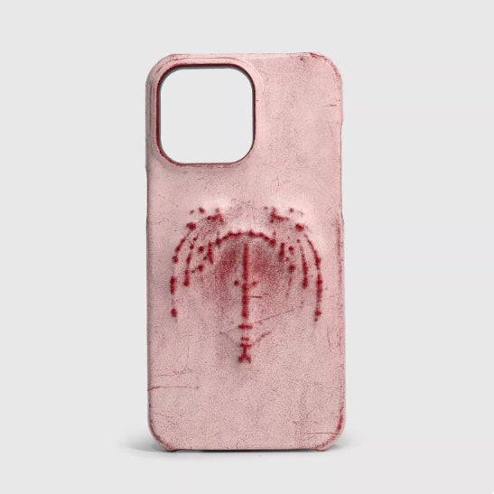 レトロゴシックな吸血鬼コウモリの羽根エンボス加工ダークスタイルスマホケース