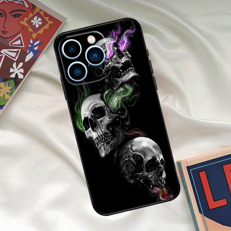 クールなゴーストスカルフェイスの携帯ケース