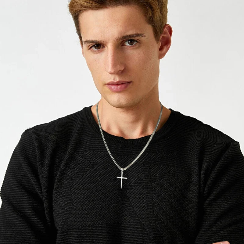 パンククロスペンダントリンクチェーン メンズ レディース 316Lステンレススチール ヒップホップネックレス ゴールド シルバー ファッションジュエリー ギフト 防水