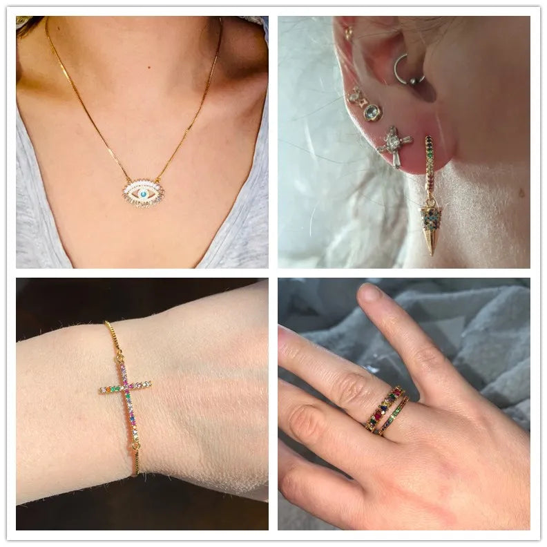 FLOLA 女性用 聖母マリア十字架ネックレス 銅 ゴールドメッキ グアダルーペネックレス ステートメントジュエリーギフト nkea097