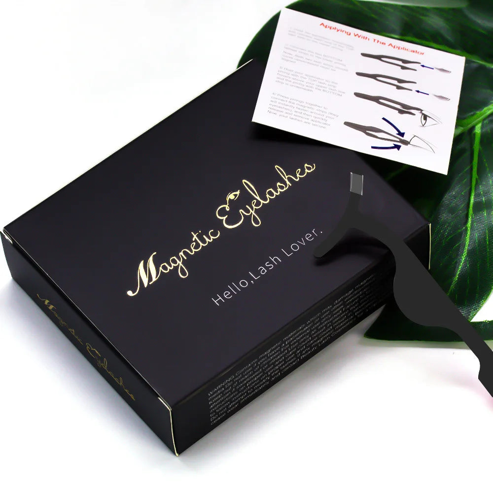 人気商品 マグネットつけまつげ 4本入り 小さなコウノトリ型マグネットまつげ アクリル製セット ピンセット付き 女の子や女性へのコスメギフト