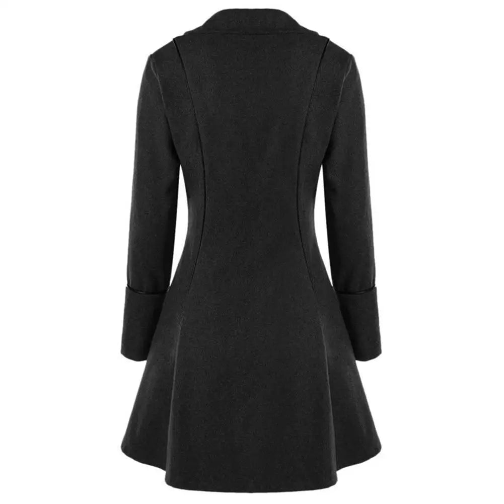 Women Jacket Coat Medieval Retro Lace Victorian Gothic Long Sleeve Button Tailcoat Steampunk Halloween Party Costume Clothing