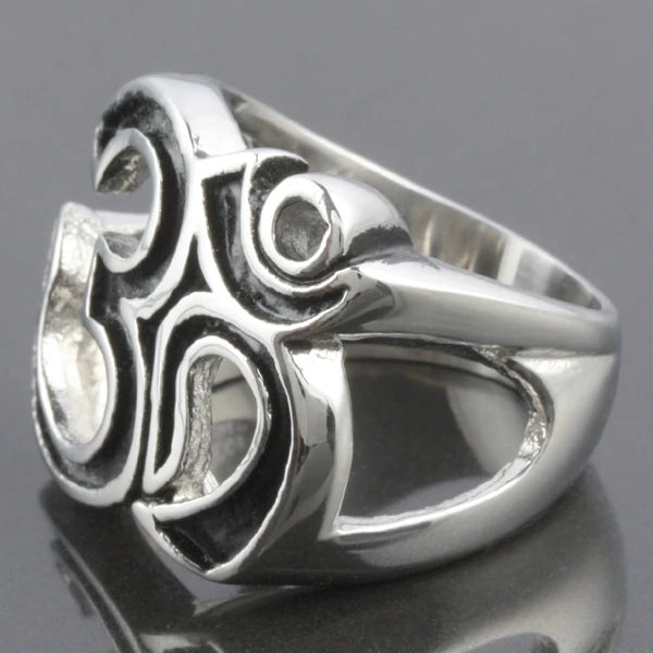Gothic Style Punk Ring for Men Stainless Steel Hip Hop Trendy Rings Men Jewelry
