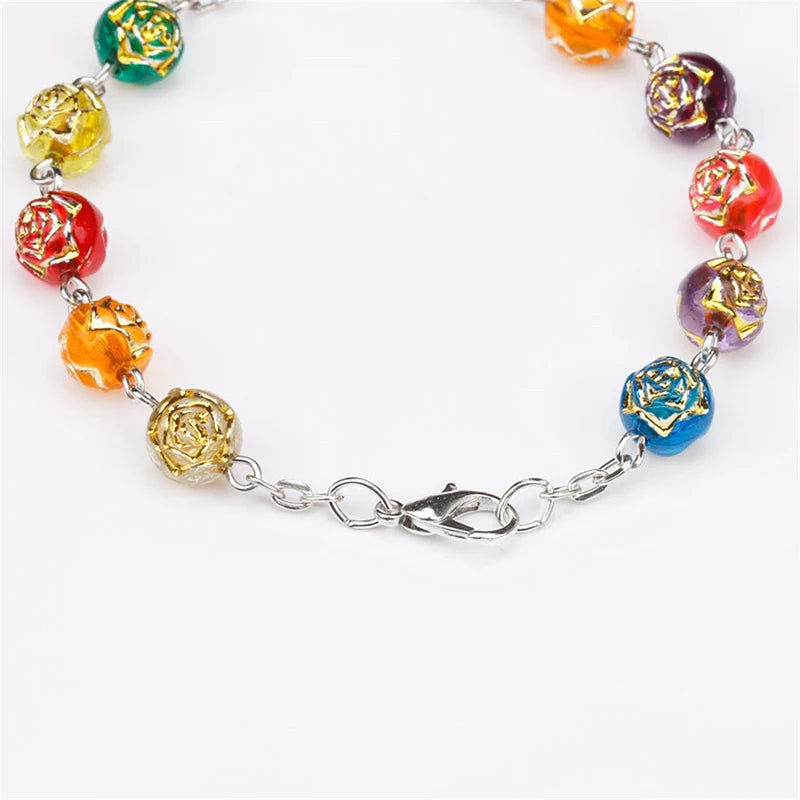 男性用祈りのカトリックロザリオネックレス ロングビーズチェーン クロスペンダントネックレス 女性用 宗教ジュエリー ロザリオ 教会ギフト