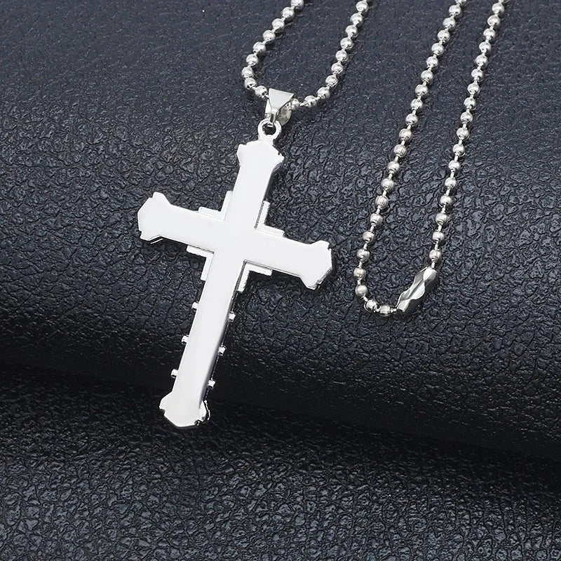 ヴィンテージクロスネックレス メンズ レディース トレンディなクロスペンダント 象嵌ジルコンチョーカーネックレス パーティージュエリー 彼氏へのギフト